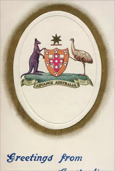 Greetings from Australia - Commonwealth Coat of Arms