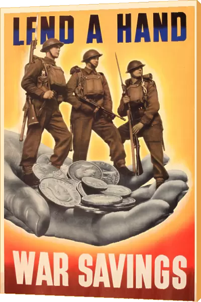 WW2 poster, Lend a Hand, War Savings