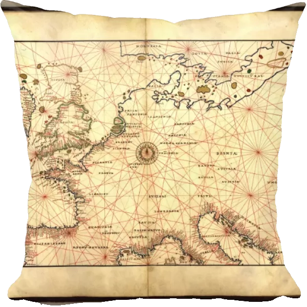 Europe, 16th century nautical map