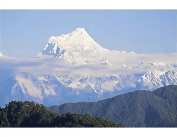 View of Kanchenjunga, Kangchendzonga range, Ganesh Tok viewpoint, Gangtok