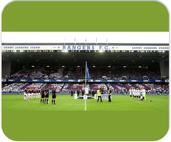 Rangers Football Club: Lee McCulloch Hoists the Scottish Cup Flag at Ibrox (2003 Champions)