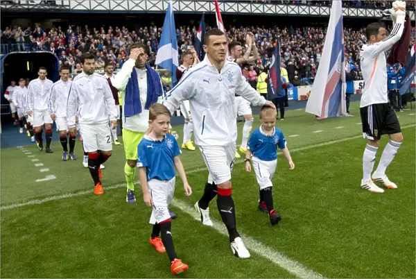 Scottish Cup Victory: Rangers Team and Mascots Led by Captain Lee McCulloch at Ibrox Stadium (2003)
