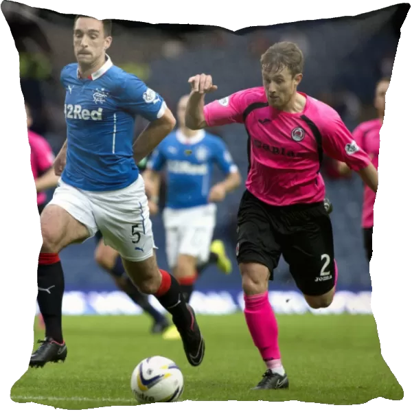 Intense Rivalry: Wallace vs. Durie - The Battle for the Petrofac Training Cup Ball at Ibrox Stadium
