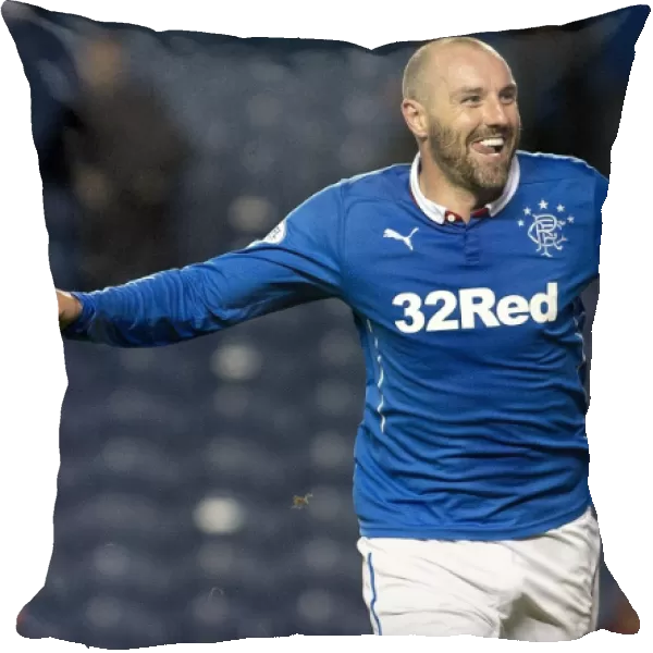 Rangers Kris Boyd's Hat-Trick Celebration: Petrofac Training Cup Second Round Victory over Clyde at Ibrox Stadium