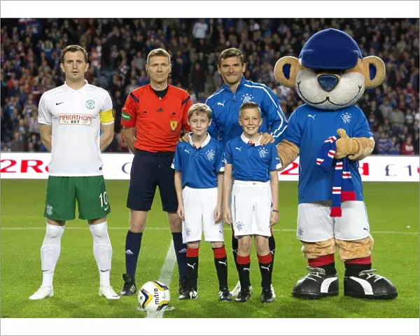 Rangers Captain Lee McCulloch and Mascots Celebrate Scottish Cup Victory at Ibrox Stadium (2003)