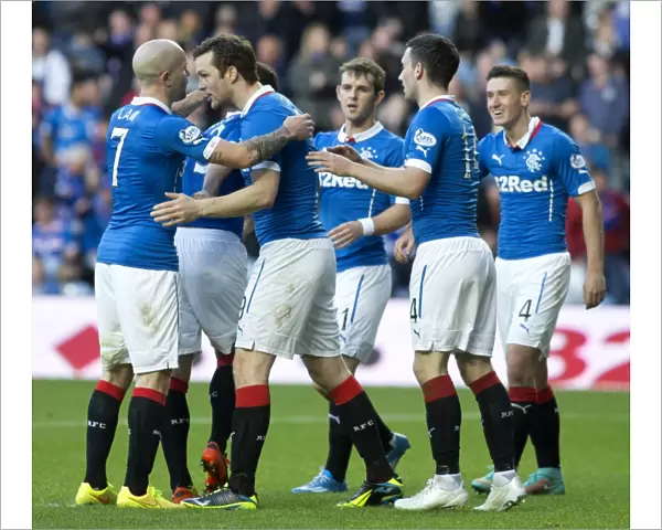 Rangers Football Club: Jon Daly's Euphoric First Goal with Team Mates in the SPFL Championship Against Raith Rovers at Ibrox Stadium (Scottish Cup Victors 2003)