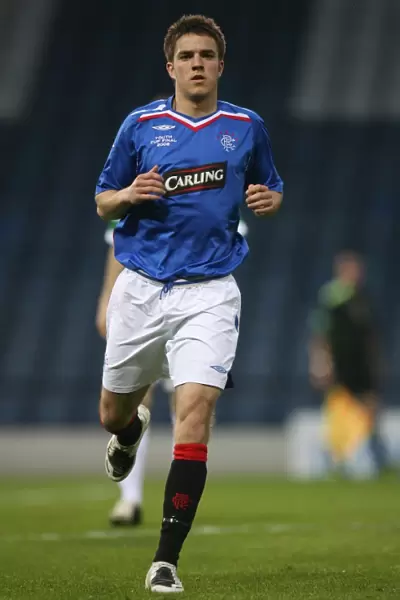 Intense Rivalry: Andrew Little Stares Down Opponent in the 2008 Rangers Youths vs Celtic Youth Cup Final at Hampden Park