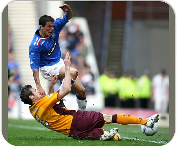Clash at Ibrox: Novo vs McLean - A Battle for the Ball (1-0) - Rangers vs Motherwell