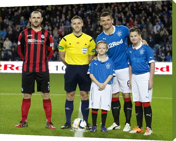Rangers Football Club: 2003 Scottish League Cup Quarter Final Victory - Celebration with Captain Lee McCulloch and Mascots at Ibrox Stadium