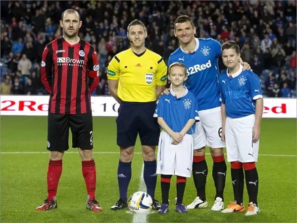 Rangers Football Club: 2003 Scottish League Cup Quarter Final Victory - Celebration with Captain Lee McCulloch and Mascots at Ibrox Stadium