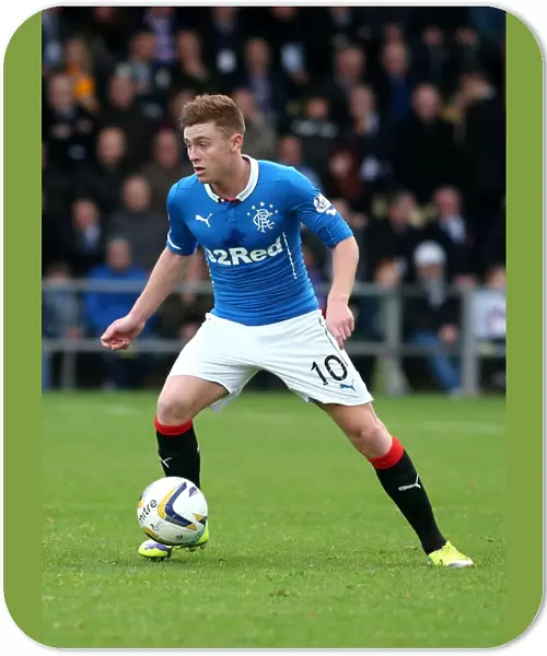 Rangers Lewis Macleod in Action: Scottish Cup Battle against Dumbarton at The Bet Butler Stadium