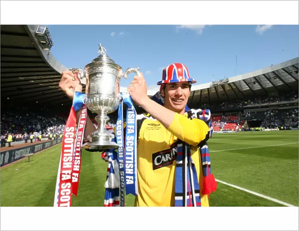 Rangers Football Club: Carlos Cuellar Celebrates Scottish Cup Victory (2008) Against Queen of the South