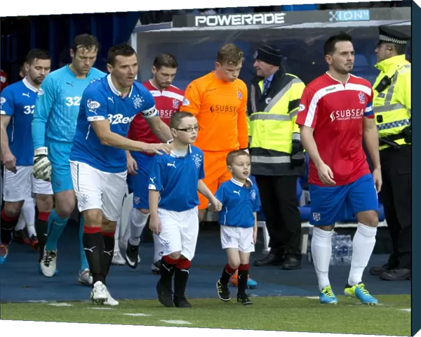 Scottish Cup Champions: Celebrating Victory with Captain Lee McCulloch and Rangers Mascots at Ibrox Stadium (2003)