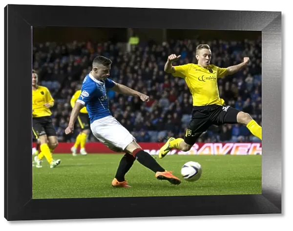 Clash of Champions: Rangers vs Livingston - A Battle at Ibrox Stadium Featuring Rangers Fraser Aird and Livingston's Shaun Rutherford