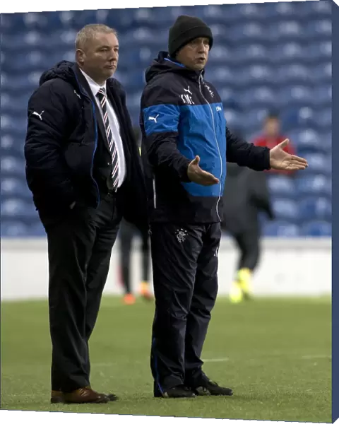 Ally McCoist and Kenny McDowall: A Reunited Duo at Ibrox Stadium - Scottish Cup Champions