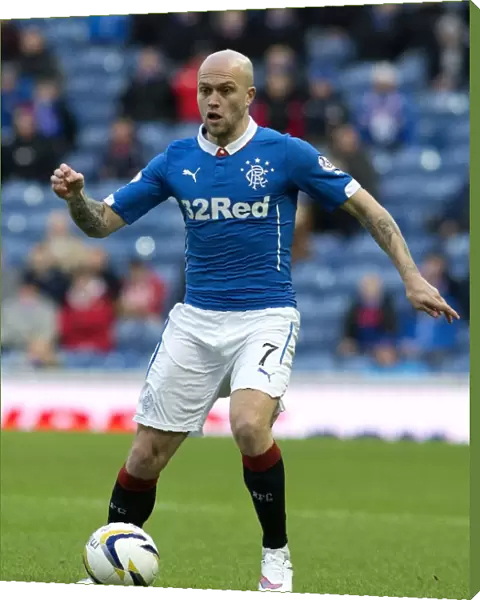 Rangers Nicky Law in Action: Ibrox Stadium's Thrilling Scottish Cup Championship Match (2003)