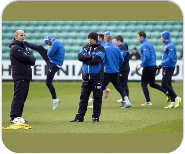 Rangers FC: McDowall and Durie Oversee Pre-Match Warm-Up Ahead of Hibernian Clash (Scottish Cup Winners, 2003)