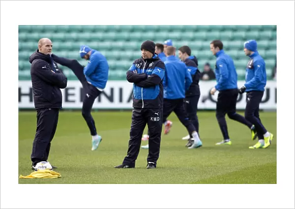 Rangers FC: McDowall and Durie Oversee Pre-Match Warm-Up Ahead of Hibernian Clash (Scottish Cup Winners, 2003)