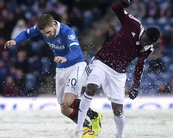 Rangers vs Hearts: Clash of Kyle Hutton and Prince Buaben at Ibrox Stadium, Scottish Championship (PA Wire)