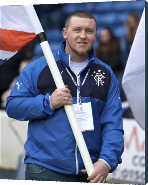 Rangers Football Club: A Flag-Bearer's Homage to Past Glories in the 2003 Scottish Cup Fifth Round vs Raith Rovers at Ibrox Stadium