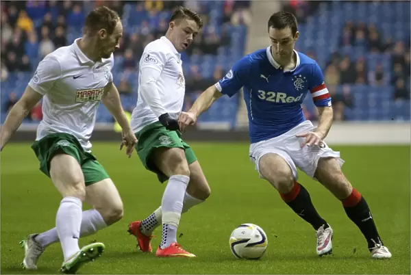 A Clash of Titans: Lee Wallace, Scott Allan, and David Gray Battle it Out in the Scottish Championship Showdown at Ibrox