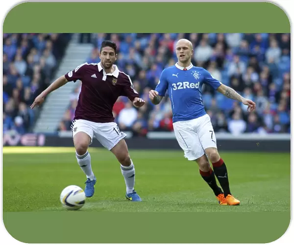 Rangers vs Heart of Midlothian: Clash of Nicky Law and Miguel Pallardo Gonzalez at Ibrox Stadium - Scottish Championship Showdown