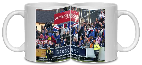 Triumphant Rangers Fans: Double Victory Celebration at Palmerston Park (Scottish Championship and Scottish Cup, 2003)