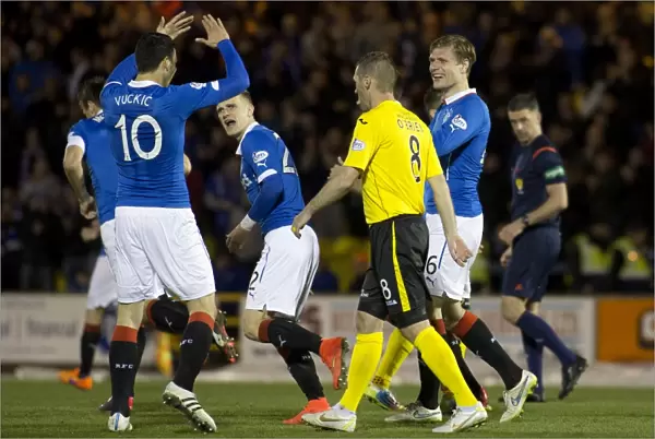 Marius Zaliukas Scores and Celebrates Glory for Rangers in Scottish Championship Match at Livingston