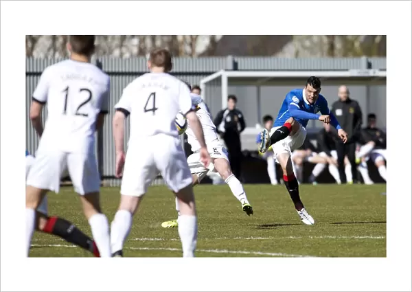 Thrilling Goal: Haris Vuckic Scores for Rangers in Scottish Championship at Dumbarton Football Stadium