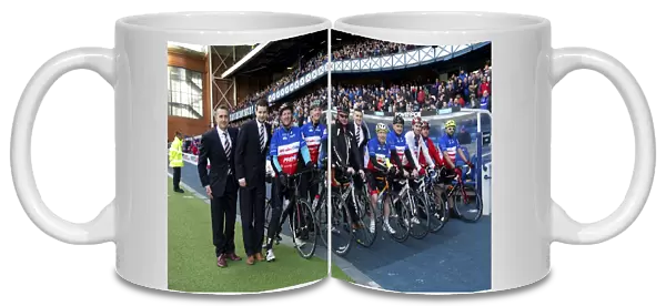 Rangers Football Club: Unity in Motion - Charity Cyclists Pedal at Half Time, Scottish Championship: Rangers vs Falkirk, Ibrox Stadium