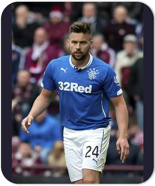 Rangers Darren McGregor in Scottish Championship Clash at Tynecastle: A Battle Against Heart of Midlothian, Former Scottish Cup Champions (2003)