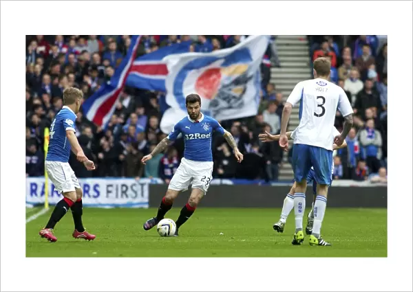 2003 Scottish Cup Final Second Leg at Ibrox Stadium: Rangers vs Queen of the South - Triumphant Moment with Richard Foster