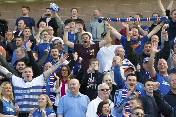 Rangers Fans Ecstatic: Scottish Premiership Play-Off Victory at Easter Road vs Hibernian (Scottish Cup Champions 2003)
