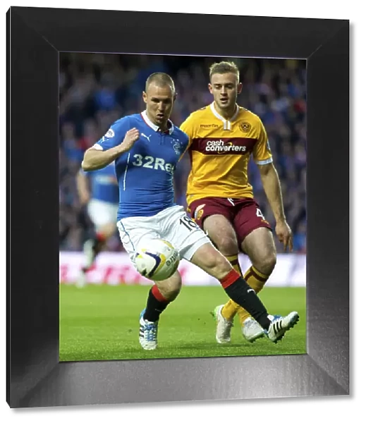 Rangers vs Motherwell: Kenny Miller vs Louis Laing - Intense Rivalry at the Play-Off Final First Leg, Ibrox Stadium (2003)