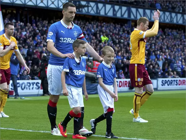 Rangers Captain Lee Wallace and Mascots Celebrate Play-Off Debut and Scottish Cup Victory at Ibrox Stadium (2003)