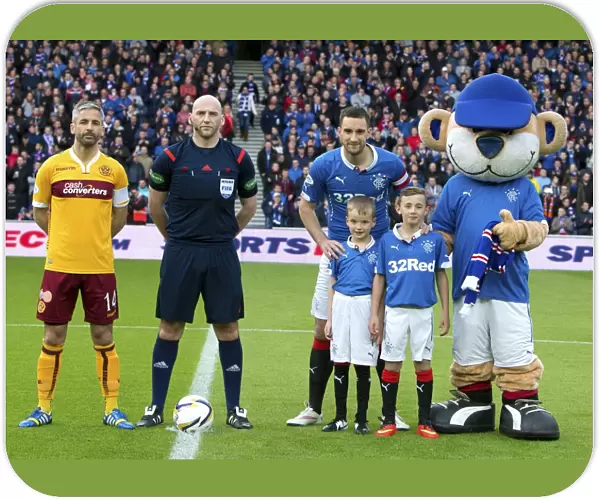 Rangers Football Club: Scottish Cup Victory - Captain Lee Wallace and Mascots Celebrate Triumph at Ibrox Stadium (2003)