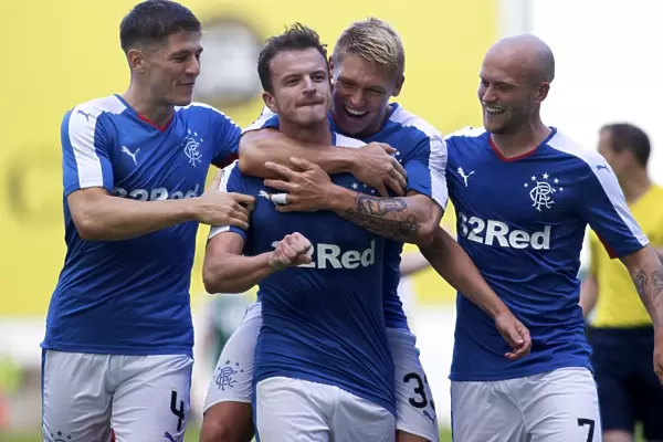 Rangers Andy Halliday: Exulting in His Goal Against Hibernian in the Petrofac Training Cup