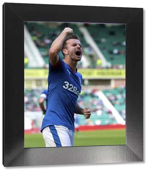 Rangers Andy Halliday Celebrates Martyn Waghorn's Double: Petrofac Training Cup First Round
