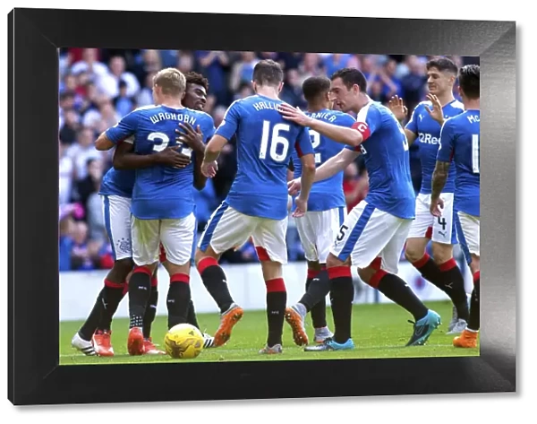 Rangers Football Club: Martyn Waghorn's Double Strike & Euphoric Team Celebration at Ibrox Stadium (Ladbrokes Championship)