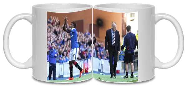 Rangers Nathan Oduwa Embraces Championship Victory with Jubilant Fans at Ibrox Stadium