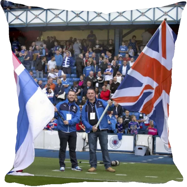 Glory Day: Rangers Flag Bearers Celebrate Scottish Cup Victory at Ibrox Stadium (2003)