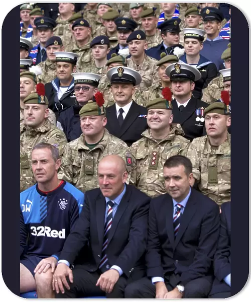 Rangers Football Club: Saluting the Armed Forces with Mark Warburton and David Weir (Scottish Cup Winning Squad, 2003)