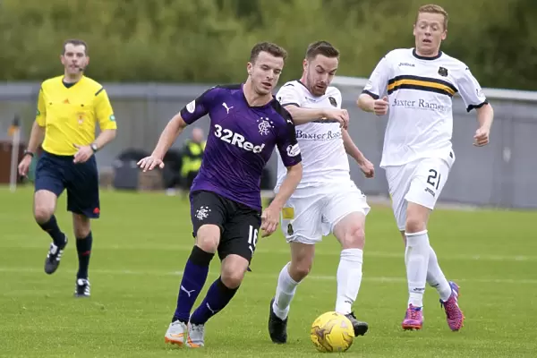 Rangers Andy Halliday in Action at Dumbarton's The Cheaper Insurance Direct Stadium - Ladbrokes Championship Match (Scottish Cup Winner 2003)