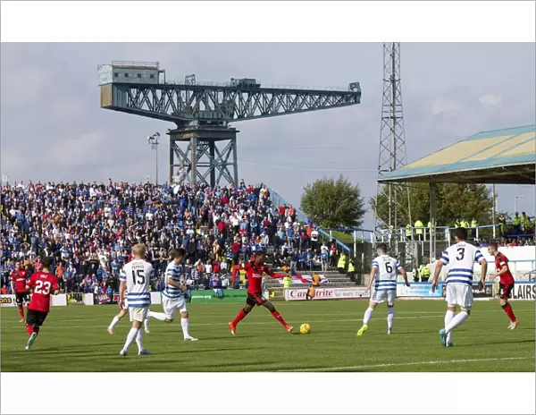 Rangers Nathan Oduwa in Action: Championship Battle at Greenock Morton's Cappielow Park