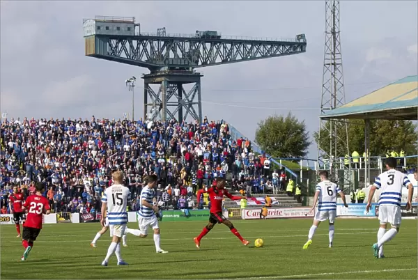 Rangers Nathan Oduwa in Action: Championship Battle at Greenock Morton's Cappielow Park