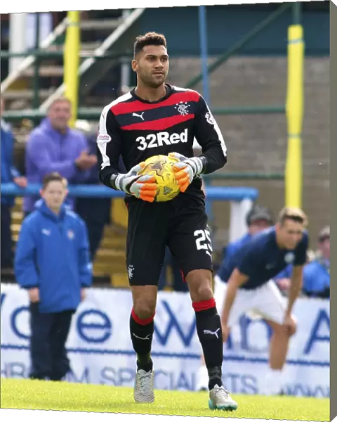Rangers Wes Foderingham Protects the Net at Cappielow Park during Rangers vs. Greenock Morton (Ladbrokes Championship)