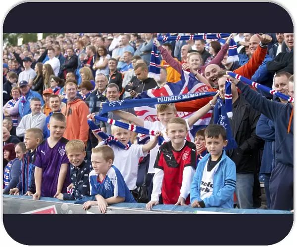 Scottish Cup Victory: Rangers Fans Celebrate at Greenock Morton's Cappielow Park (2003)