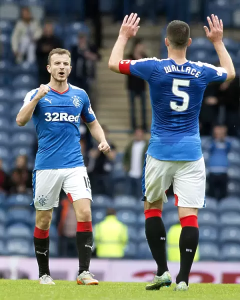 Rangers Football Club: Lee Wallace and Andy Halliday's Jubilant Moment as Scottish Cup Champions (Ibrox Stadium, 2003)