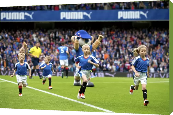 Rangers Mascots: The Exciting Moments at Ibrox Stadium during a Championship Match