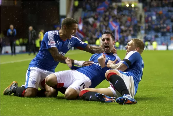 Rangers: Nicky Clark's Euphoric Moment as He Scores the Winning Goal Against Livingston in the Petrofac Training Cup Quarterfinal at Ibrox Stadium